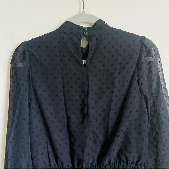 NEW Yumi Kim Black Swiss Dot Lovey Layered Ruffled Skirt Dress S - Picture 10 of 14